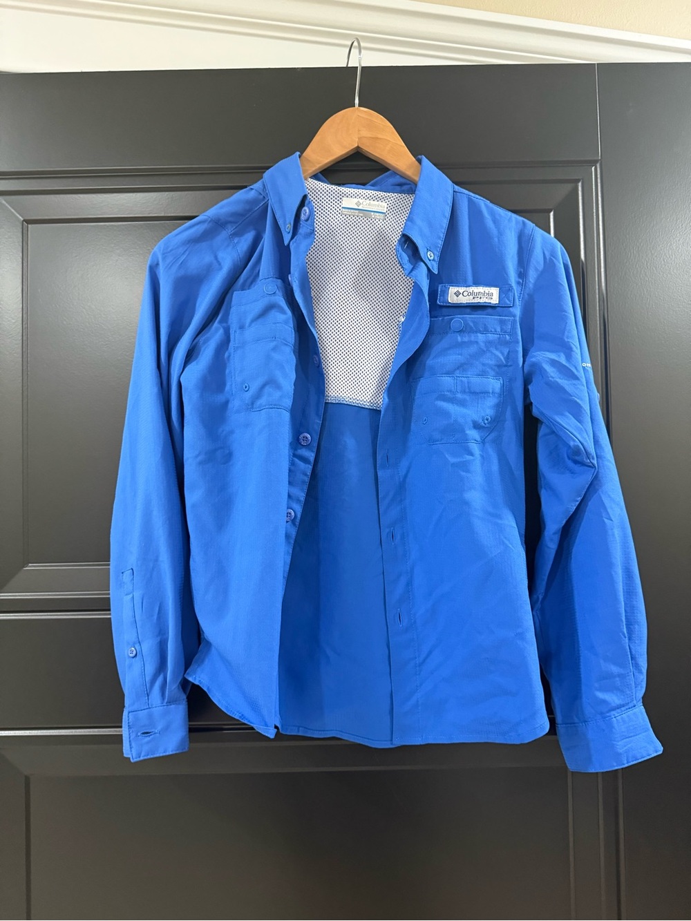 Columbia Kids Blue Performance Fishing Shirt